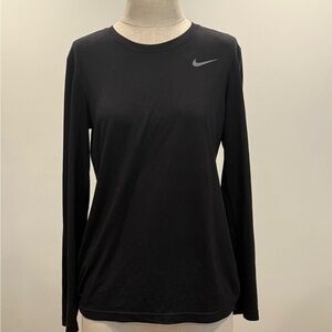 Nike Women's Black Long Sleeve dri fit Tee